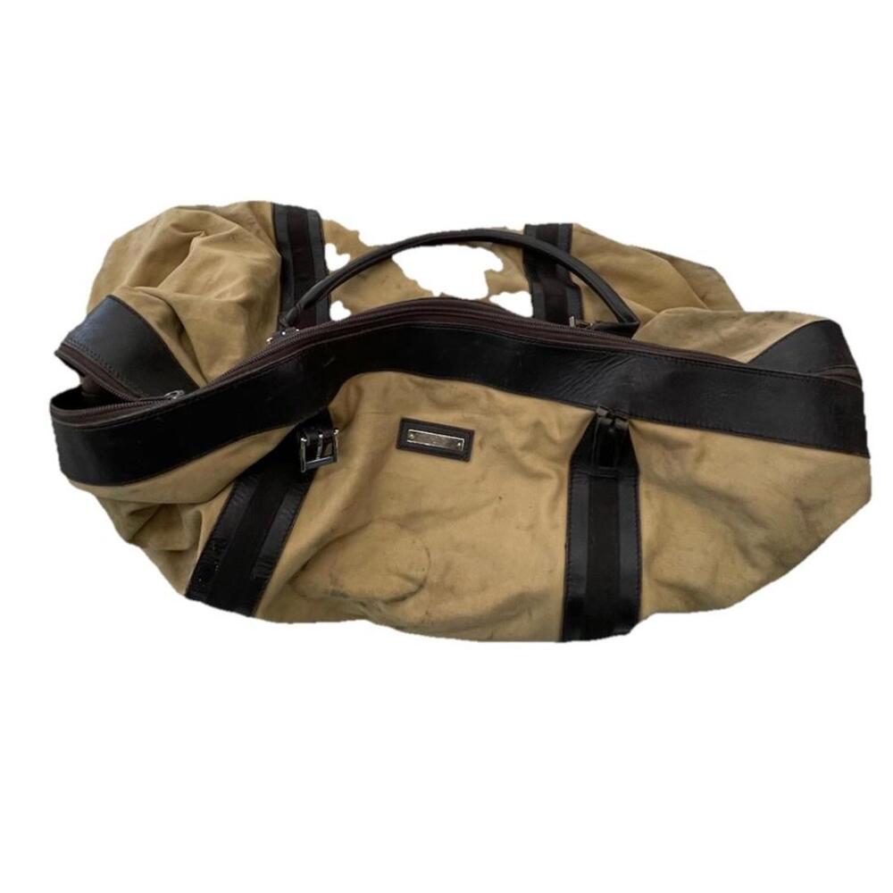 Vintage GUCCI GG Weekender Duffle Bag Damaged And Flaws H93